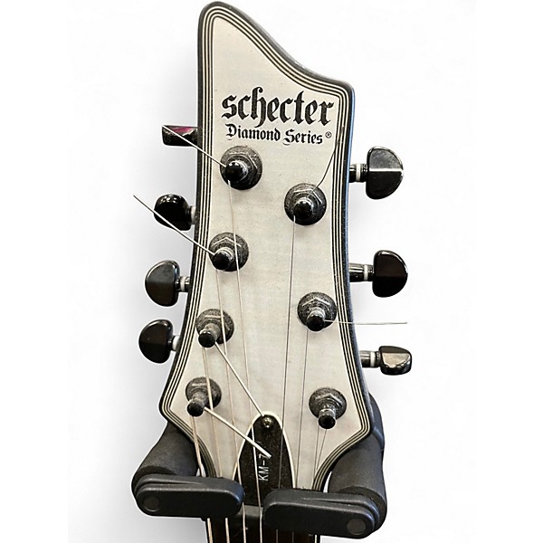 Used Schecter Guitar Research KM7 Trans White Solid Body Electric Guitar