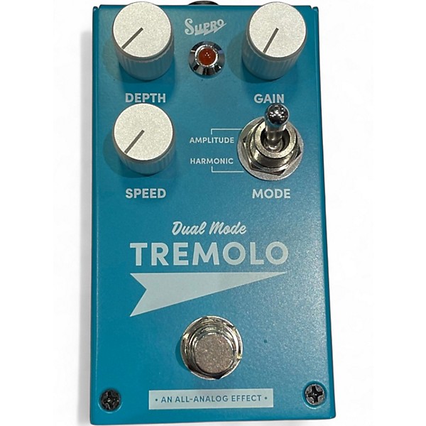 Used Supro Analog Harmonic Tremolo Effect Pedal