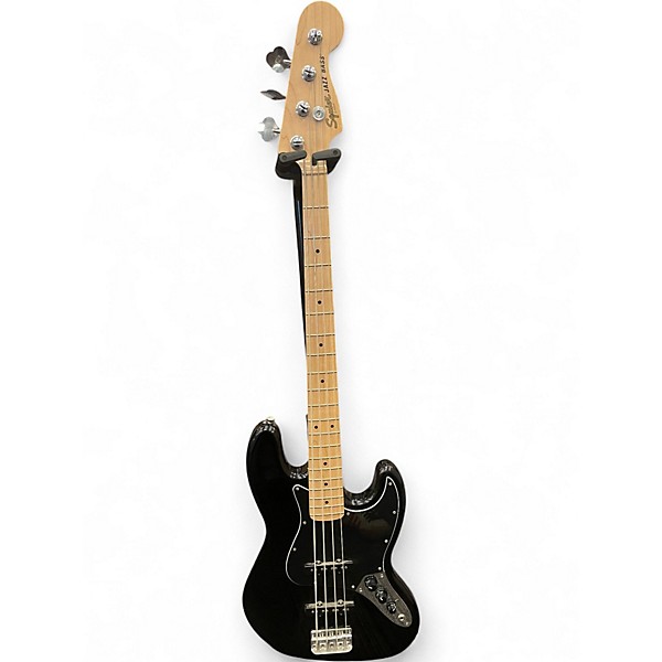 Used Squier Affinity Jazz Bass Black Electric Bass Guitar
