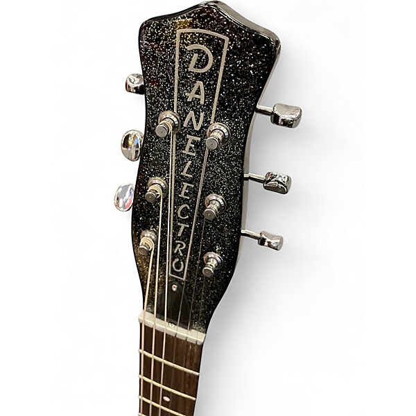Used Danelectro BLACKOUT 59' SEMI-HOLLOW ELECTRIC GUITAR METALFLAKE Hollow Body Electric Guitar