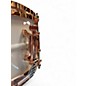 Used Ludwig 6.5X14 Polar Phonic Brass Snare Drum With Copper Hardware White Drum