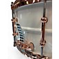 Used Ludwig 6.5X14 Polar Phonic Brass Snare Drum With Copper Hardware White Drum