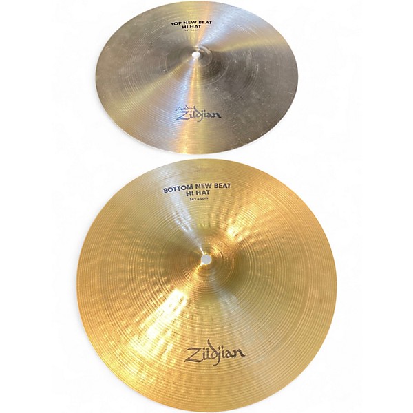 Used 1990s Zildjian 14in New Beat Hi Hat Pair Cymbal