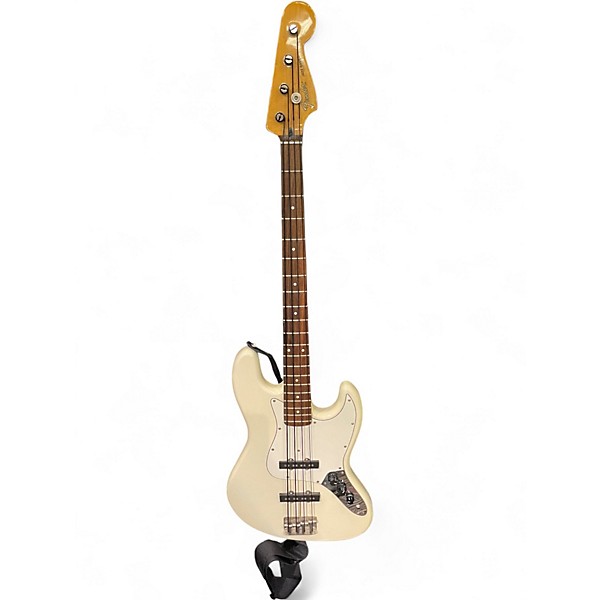 Used Fender Standard Jazz Bass Alpine White Electric Bass Guitar