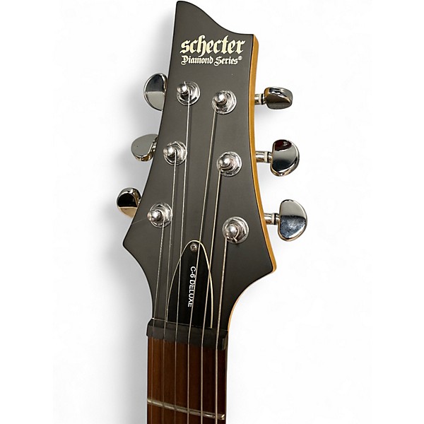 Used Schecter Guitar Research C6 Deluxe Satin Black Solid Body Electric Guitar