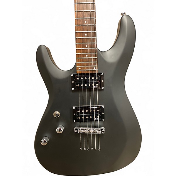 Used Schecter Guitar Research C6 Deluxe Satin Black Solid Body Electric Guitar