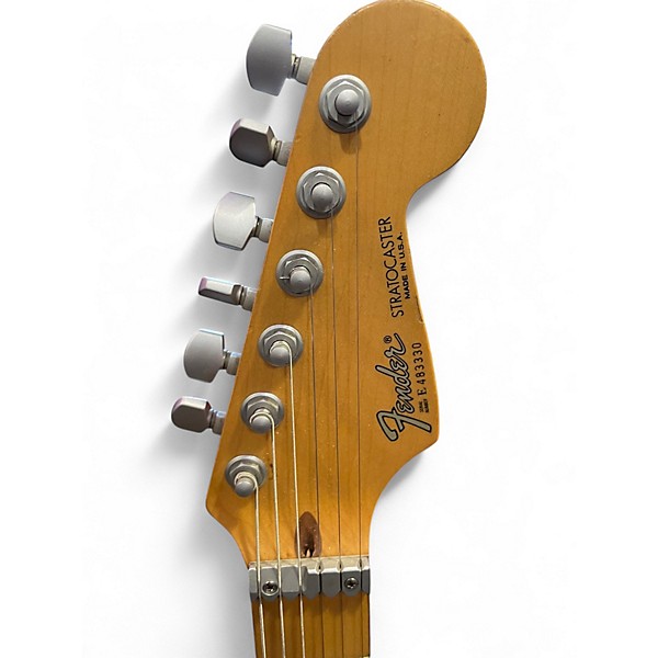 Vintage 1987 Fender PLUS STRATOCASTER Black Solid Body Electric Guitar