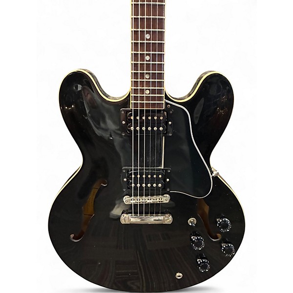 Used Gibson ES335 Dot Reissue Trans Black Hollow Body Electric Guitar