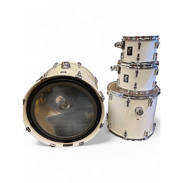Used SONOR 4 Piece AQ1 WHITE Drum Kit