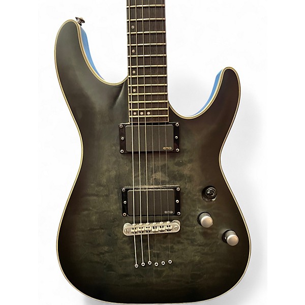 Used Schecter Guitar Research C1 Platinum GREY Solid Body Electric Guitar