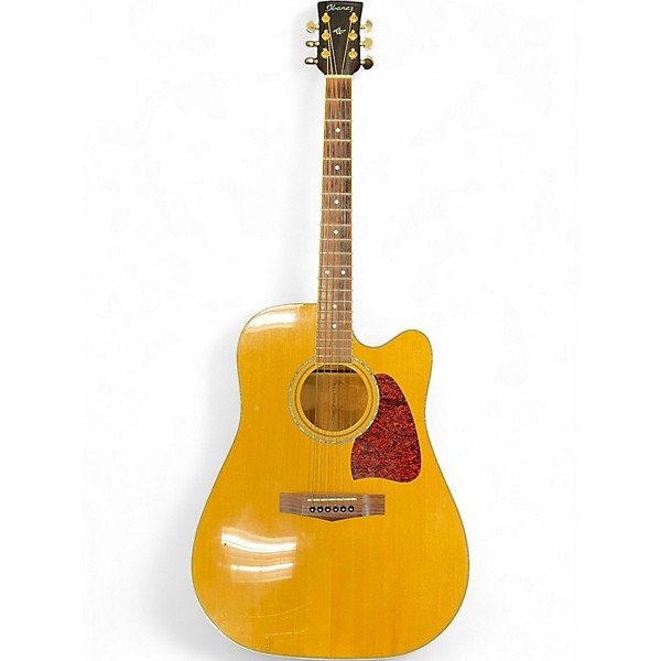 Used Ibanez 2002 AW100CE Natural Acoustic Electric Guitar