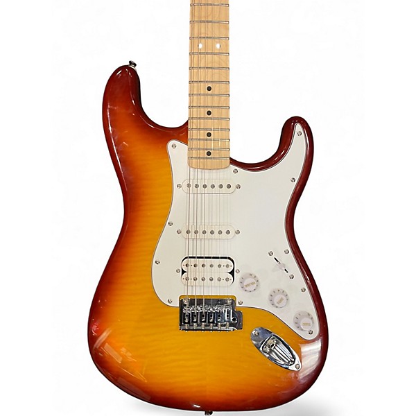 Used Squier Standard Stratocaster 2 Tone Sunburst Solid Body Electric Guitar