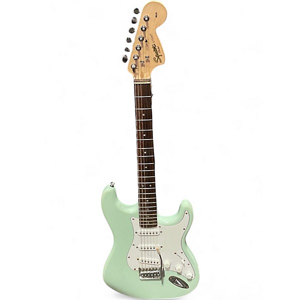 Used Squier STRAT Surf Green Solid Body Electric Guitar
