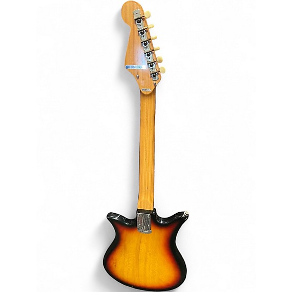 Vintage 1960s Teisco Tulip E-110 Tobacco Burst Solid Body Electric Guitar