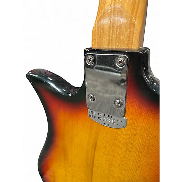 Vintage 1960s Teisco Tulip E-110 Tobacco Burst Solid Body Electric Guitar