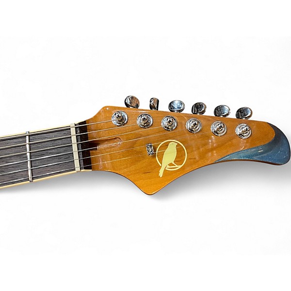 Used Cave & Canary meteor Electron Blue Metallic Solid Body Electric Guitar