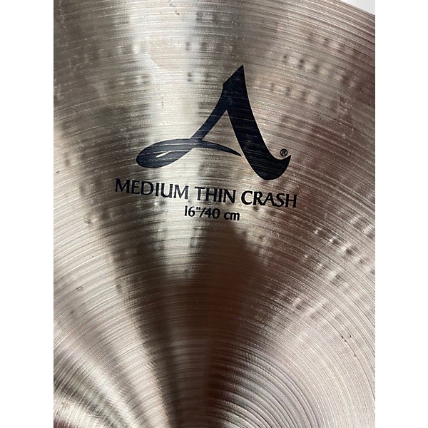 Used Zildjian 16in A Series Medium Thin Crash Cymbal