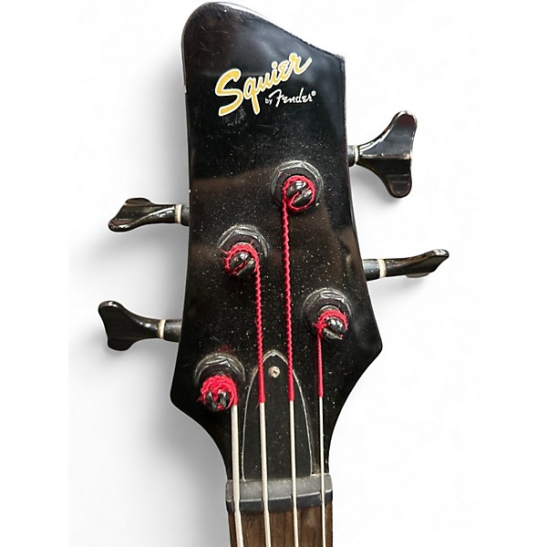 Used Squier MB4 Skull & Crossbones Black Electric Bass Guitar