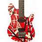 Used EVH Wolfgang Special STRIPED Red with Black and White Stripes Solid Body Electric Guitar