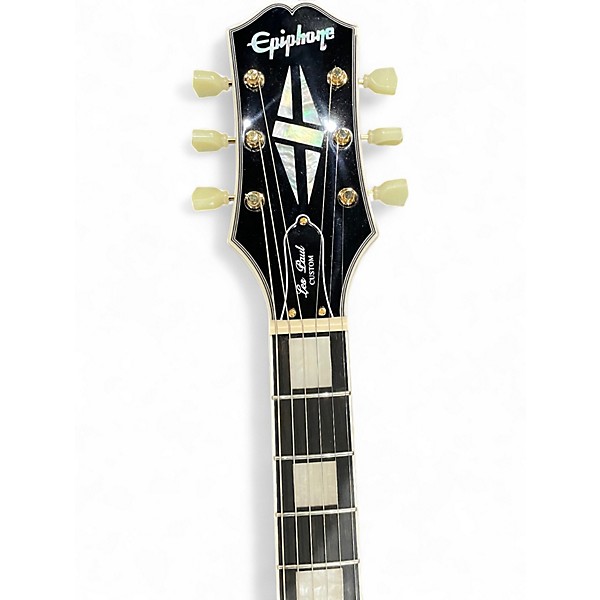 Used Epiphone Les Paul Custom Ebony Solid Body Electric Guitar
