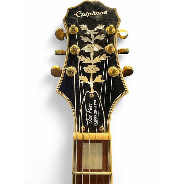 Used Epiphone Joe Pass Emperor II Orange Burst Hollow Body Electric Guitar