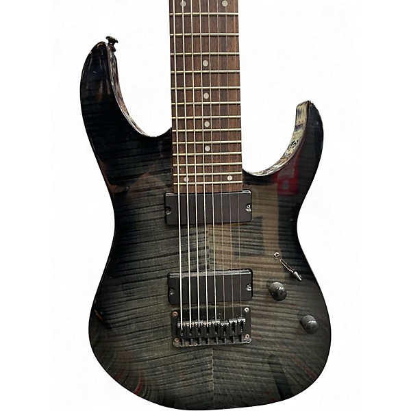Used Ibanez RG8FM Trans Black Solid Body Electric Guitar