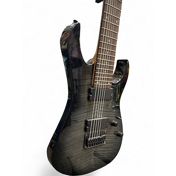 Used Ibanez RG8FM Trans Black Solid Body Electric Guitar