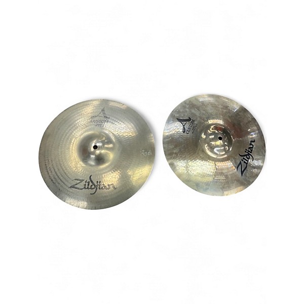 Used Zildjian 14in A Custom Hi Hat Pair Cymbal