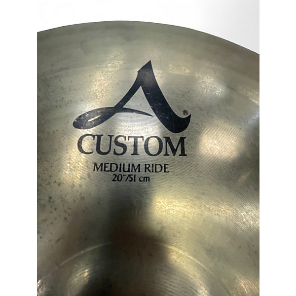 Used Zildjian 20in A Custom Medium Ride Cymbal