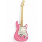 Used Squier Sonic Stratocaster HT Flash Pink Solid Body Electric Guitar thumbnail