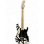 Used 2022 EVH Striped Series White with Black Stripes Solid Body Electric Guitar thumbnail