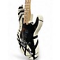 Used 2022 EVH Striped Series White with Black Stripes Solid Body Electric Guitar