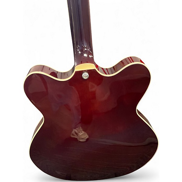 Used 2020s Eastwood Classic Tenor Wine Red Hollow Body Electric Guitar