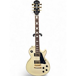 Used 2000s Epiphone Les Paul Custom Alpine White Solid Body Electric Guitar