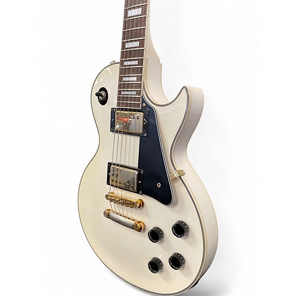 Used 2000s Epiphone Les Paul Custom Alpine White Solid Body Electric Guitar