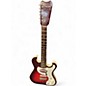Vintage 1965 Silvertone 1457 Red Sunburst Sparkle Solid Body Electric Guitar thumbnail