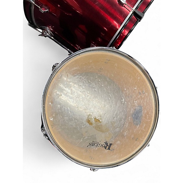 Used Rogers 5 Piece Crimson Kit Metallic Red Drum Kit