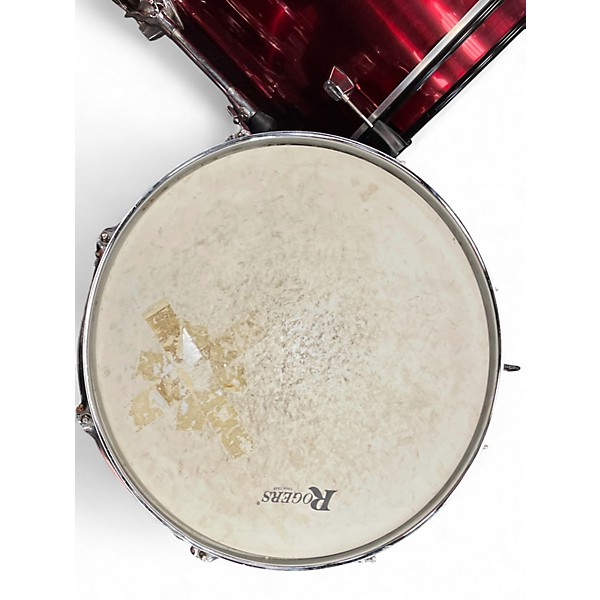 Used Rogers 5 Piece Crimson Kit Metallic Red Drum Kit