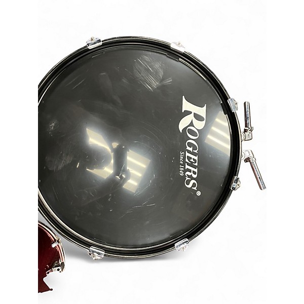 Used Rogers 5 Piece Crimson Kit Metallic Red Drum Kit