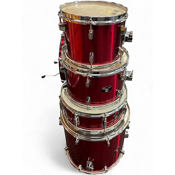 Used Rogers 5 Piece Crimson Kit Metallic Red Drum Kit