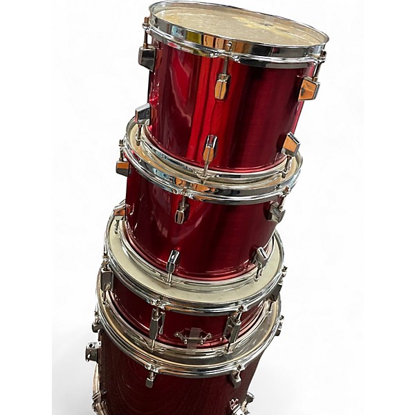 Used Rogers 5 Piece Crimson Kit Metallic Red Drum Kit