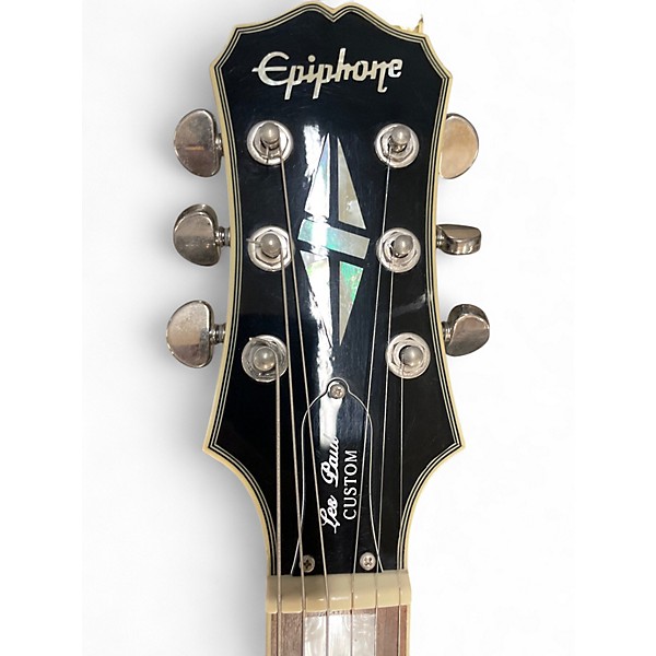 Used Epiphone Les Paul Custom Black Solid Body Electric Guitar