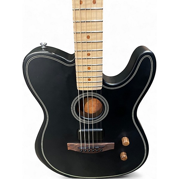 Used Fender Acoustasonic Standard Telecaster Black Acoustic Electric Guitar