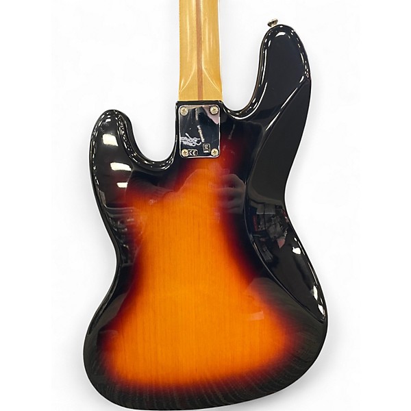 Used 2016 Fender Standard Jazz Bass Brown Sunburst Electric Bass Guitar