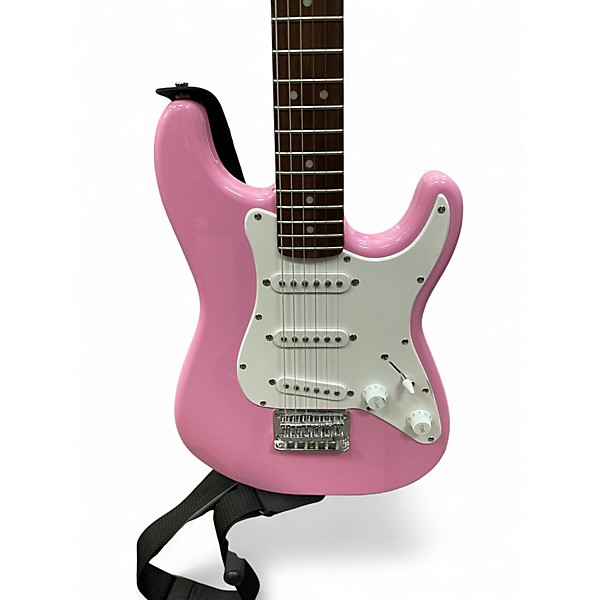Used Squier Mini Affinity Stratocaster V2 Pink Solid Body Electric Guitar