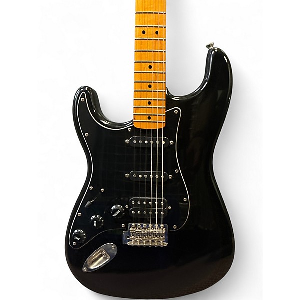 Used Squier Stratocaster HSS Black Solid Body Electric Guitar