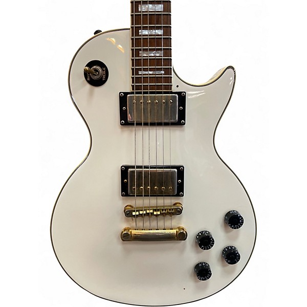 Used Epiphone Les Paul Custom Alpine White Solid Body Electric Guitar