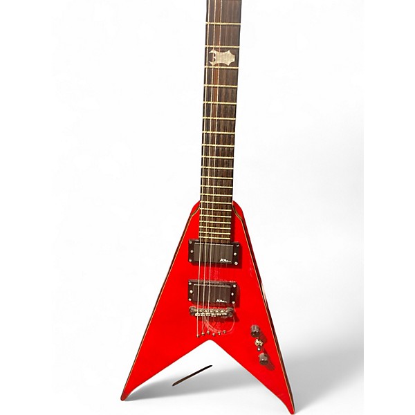 Used B.C. Rich JR V Red Solid Body Electric Guitar