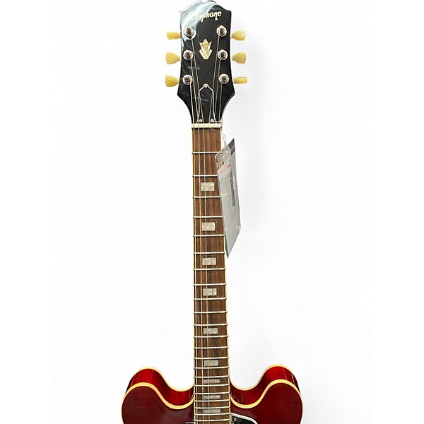 Used Epiphone ES335 FIGURED Trans Red Hollow Body Electric Guitar