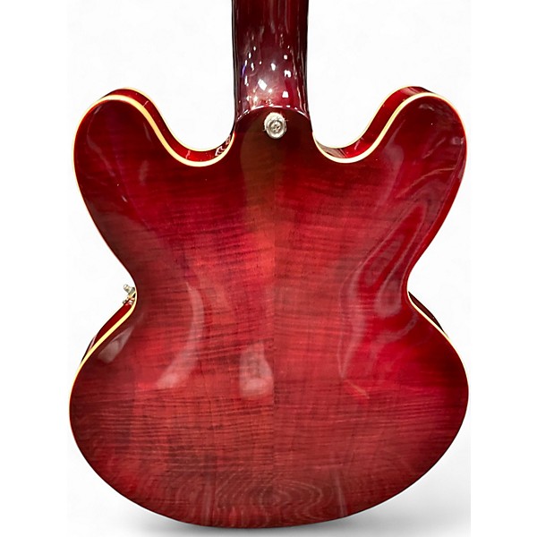 Used Epiphone ES335 FIGURED Trans Red Hollow Body Electric Guitar